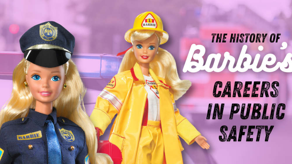 Famous Barbie outfits police officer firefighter and paramedic